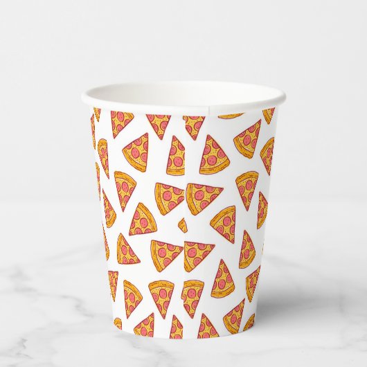 Gobelets En Papier Motif de tranche Pizza Fun (Droite)