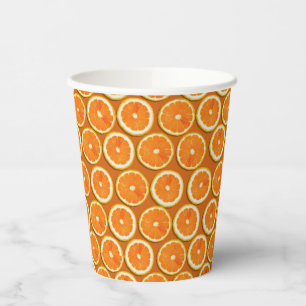 Gobelets En Papier Motif de tranches de citron