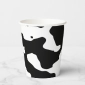 Gobelets En Papier Motif de vache noir et blanc  (Verso)