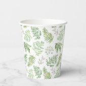 Gobelets En Papier Motif de verdure forestière (Verso)