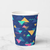 Gobelets En Papier Motif des années 80 (Verso)