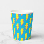 Gobelets En Papier motif des années 80/90's Fun Blue Yellow Bolt Neon (Droite)