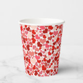 Gobelets En Papier Motif Des Coeurs, Coeurs Rouges, Amour (Verso)