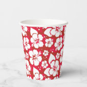 Gobelets En Papier Motif des fleurs d'Hibiscus (Verso)