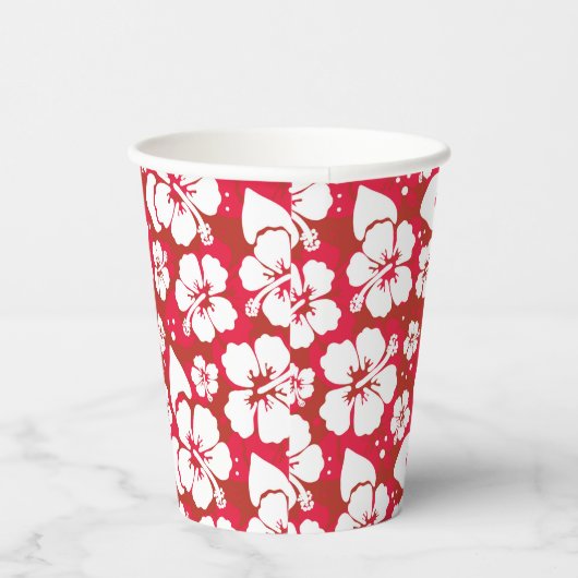 Gobelets En Papier Motif des fleurs d'Hibiscus (Droite)
