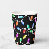 Gobelets En Papier Motif des lumières de Noël (Verso)