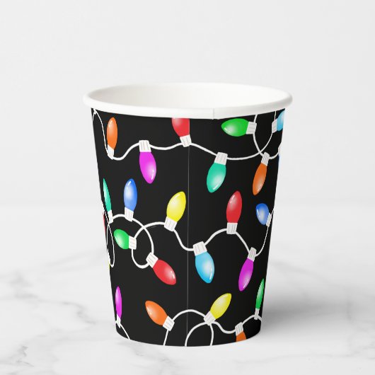 Gobelets En Papier Motif des lumières de Noël (Droite)