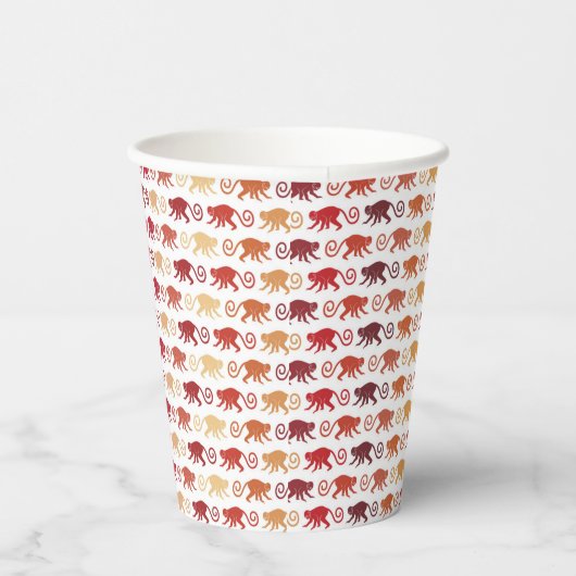 Gobelets En Papier Motif des singes rouges (Droite)