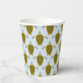 Gobelets En Papier Motif Des Tortues De Mer (Verso)