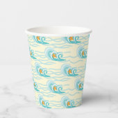 Gobelets En Papier Motif des vagues douces (Recto)