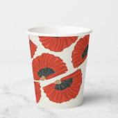 Gobelets En Papier Motif des ventilateurs de flamenco rouge (Verso)