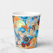 Gobelets En Papier Motif d'été (Recto)