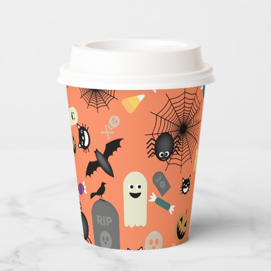 Gobelets En Papier Motif d'Halloween (Verso)