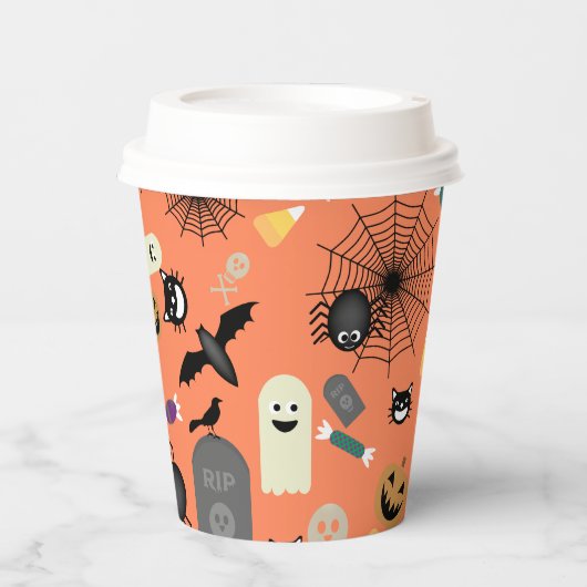Gobelets En Papier Motif d'Halloween (Recto)