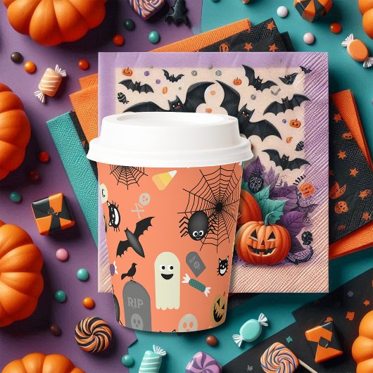 Gobelets En Papier Motif d'Halloween