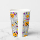Gobelets En Papier Motif d'Halloween gris mou (Droite)