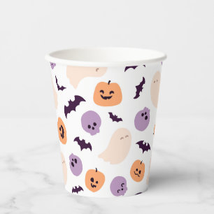 Gobelets En Papier Motif d'Halloween pour enfants amusants