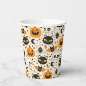 Gobelets En Papier Motif d'Halloween rétro (Gauche)