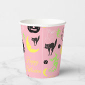 Gobelets En Papier Motif d'Halloween rose (Droite)