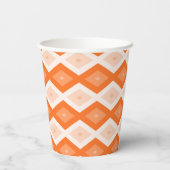 Gobelets En Papier Motif diamant orange (Verso)