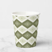 Gobelets En Papier Motif diamant vert olive (Gauche)