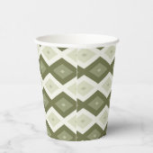 Gobelets En Papier Motif diamant vert olive (Droite)