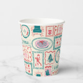 Gobelets En Papier Motif d'icône Elf Holiday (Verso)