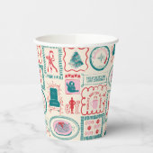 Gobelets En Papier Motif d'icône Elf Holiday (Gauche)