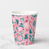 Gobelets En Papier Motif d'icône encadrée Elf Holiday (Recto)