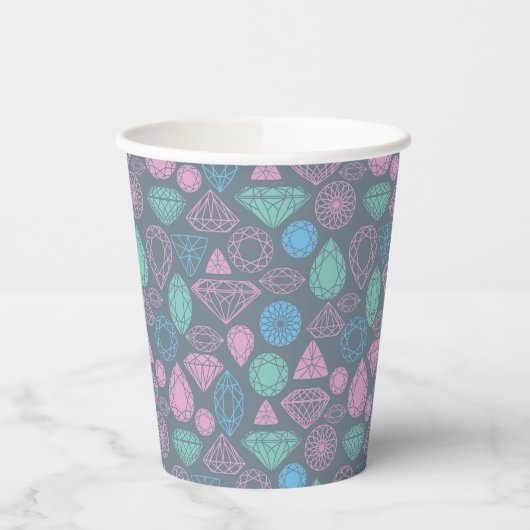 Gobelets En Papier Motif d'icône Gemstone (Gauche)