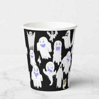 Gobelets En Papier Motif d'illustration éffrayant Ghost - Halloween