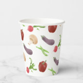 Gobelets En Papier Motif d'illustration végétale (Verso)