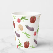 Gobelets En Papier Motif d'illustration végétale (Recto)