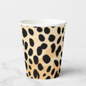 Gobelets En Papier Motif d'impression Cheetah (Verso)
