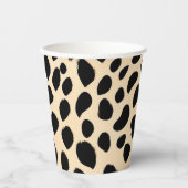 Gobelets En Papier Motif d'impression Cheetah (Recto)