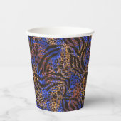 Gobelets En Papier Motif d'impression Leopard et Zebra (Recto)