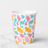 Gobelets En Papier Motif Dinosaur rose et Turquoise (Droite)