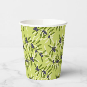 Gobelets En Papier Motif d'olive