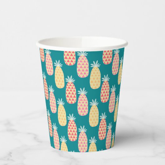 Gobelets En Papier Motif Doodle ananas (Gauche)