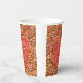 Gobelets En Papier Motif d'or rouge Nouvel An du Dragon 2024 (Gauche)