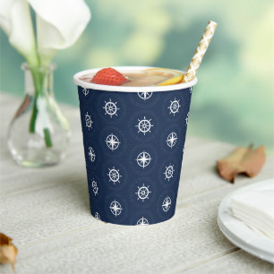 Gobelets En Papier Motif d'outils maritimes