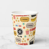 Gobelets En Papier Motif du cinéma (Verso)