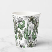 Gobelets En Papier Motif du désert de Cactus (Verso)