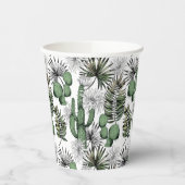 Gobelets En Papier Motif du désert de Cactus (Gauche)