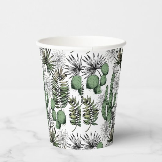 Gobelets En Papier Motif du désert de Cactus (Droite)