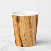 Gobelets En Papier Motif du grain de bois (Gauche)
