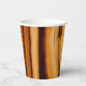 Gobelets En Papier Motif du grain de bois (Recto)