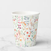 Gobelets En Papier Motif du jardin de fleurs Pastel (Verso)