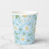 Gobelets En Papier Motif du jardin fleuri Pastel Daisy (Verso)