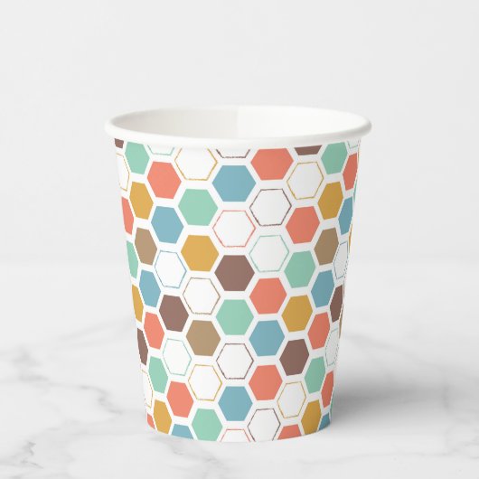 Gobelets En Papier Motif du module Bee Hive (Gauche)